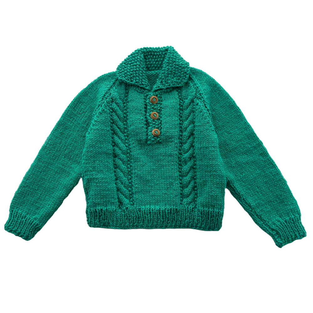 Knit Collar Sweater - Size 4/5