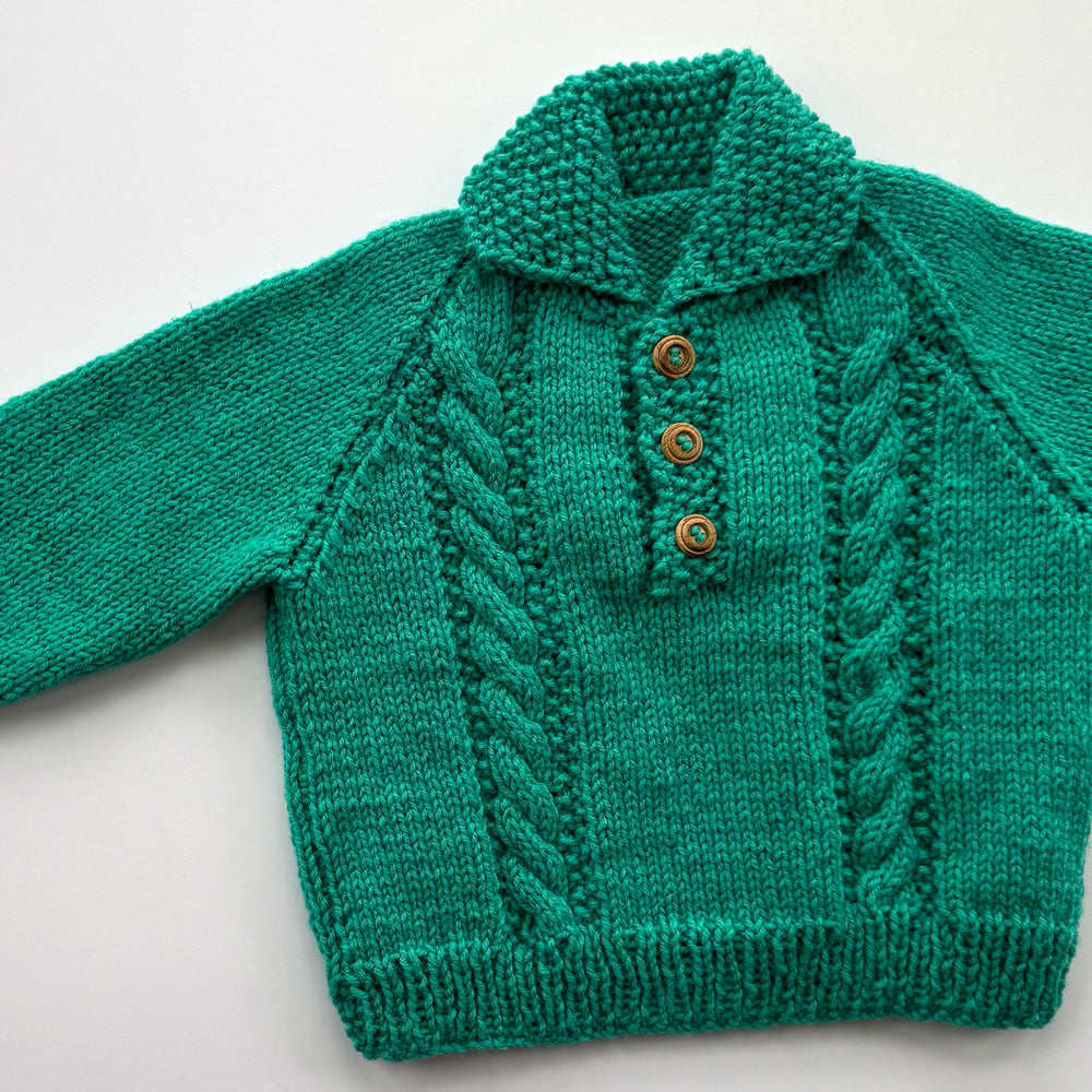 Knit Collar Sweater - Size 4/5