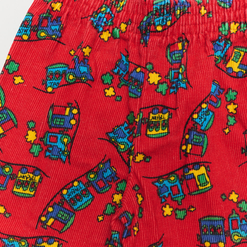 Trains AOP Corduroy Pants - Size 24M