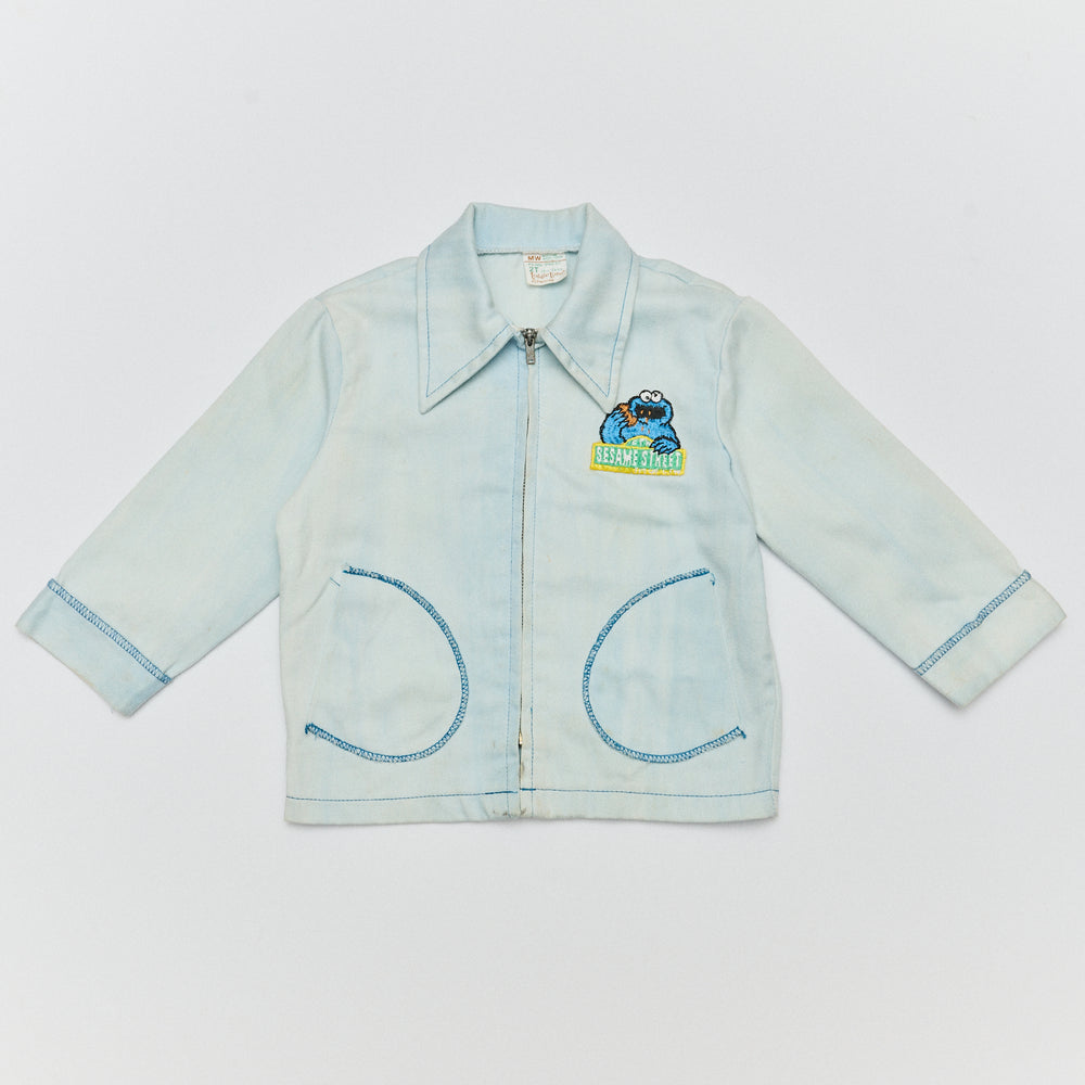 Cookie Monster 70s Zip Jacket - Size 2T