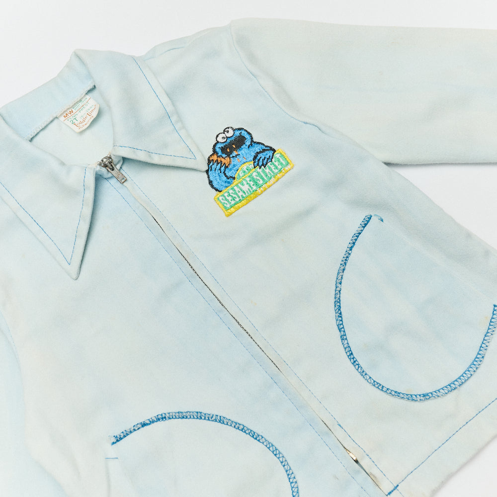 Cookie Monster 70s Zip Jacket - Size 2T