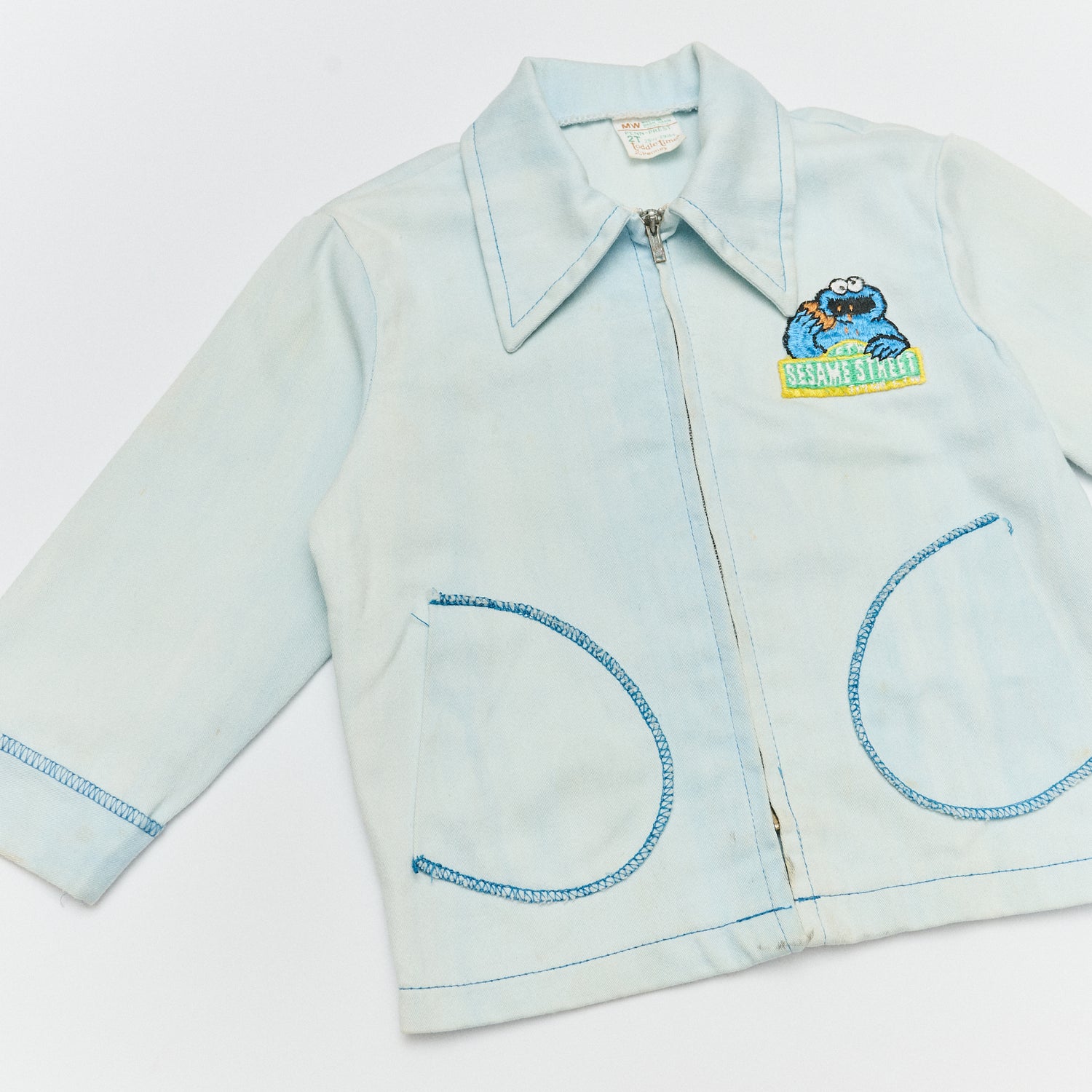 Cookie Monster 70s Zip Jacket - Size 2T