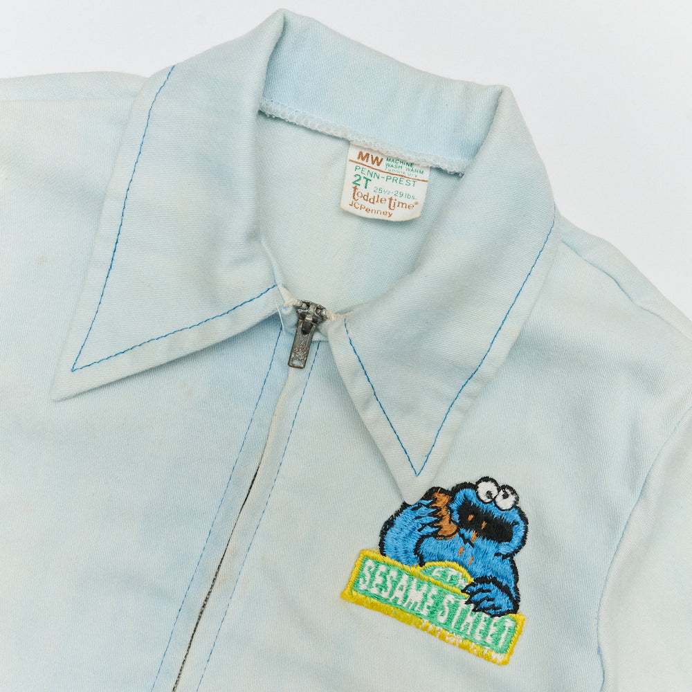 Cookie Monster 70s Zip Jacket - Size 2T