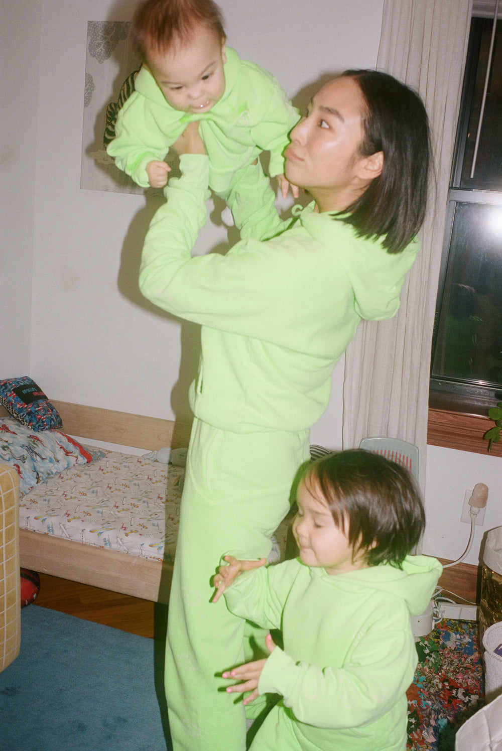 Sandy Liang x Two Bridges Neon Green Hoodie