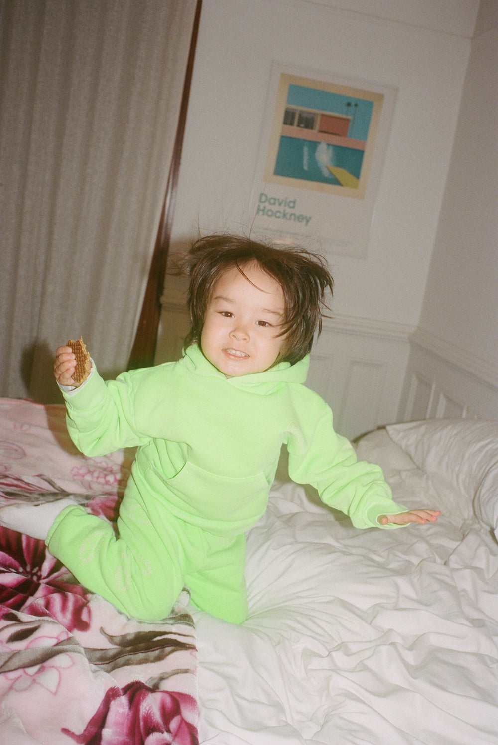 Sandy Liang x Two Bridges Neon Green Sweatpants