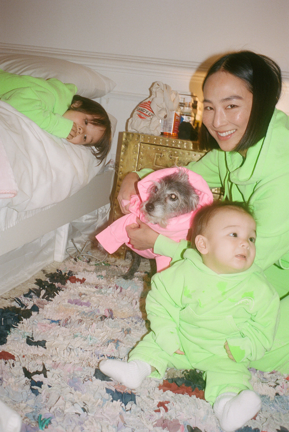 Sandy Liang x Two Bridges Neon Green Hoodie