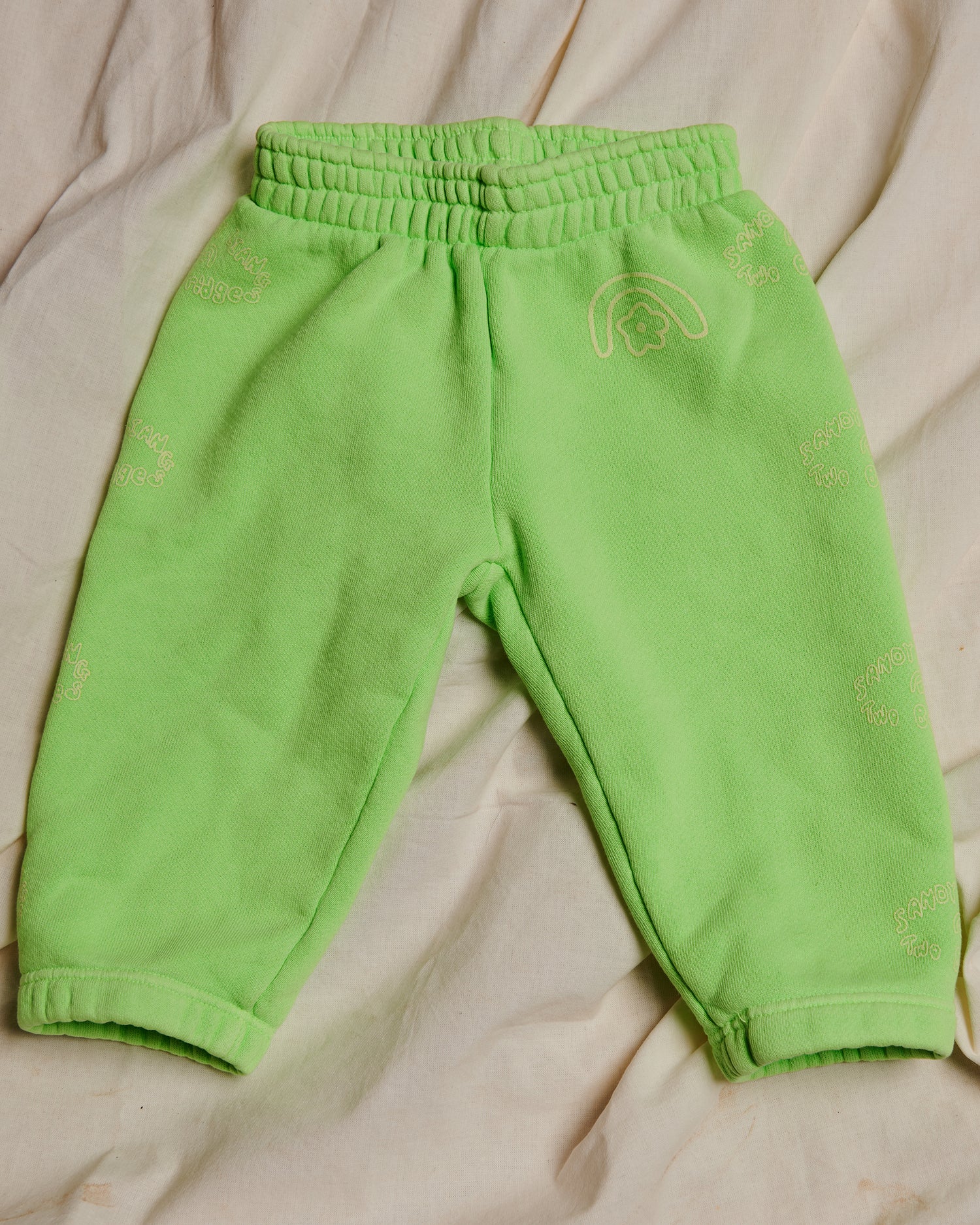 Sandy Liang x Two Bridges Neon Green Sweatpants