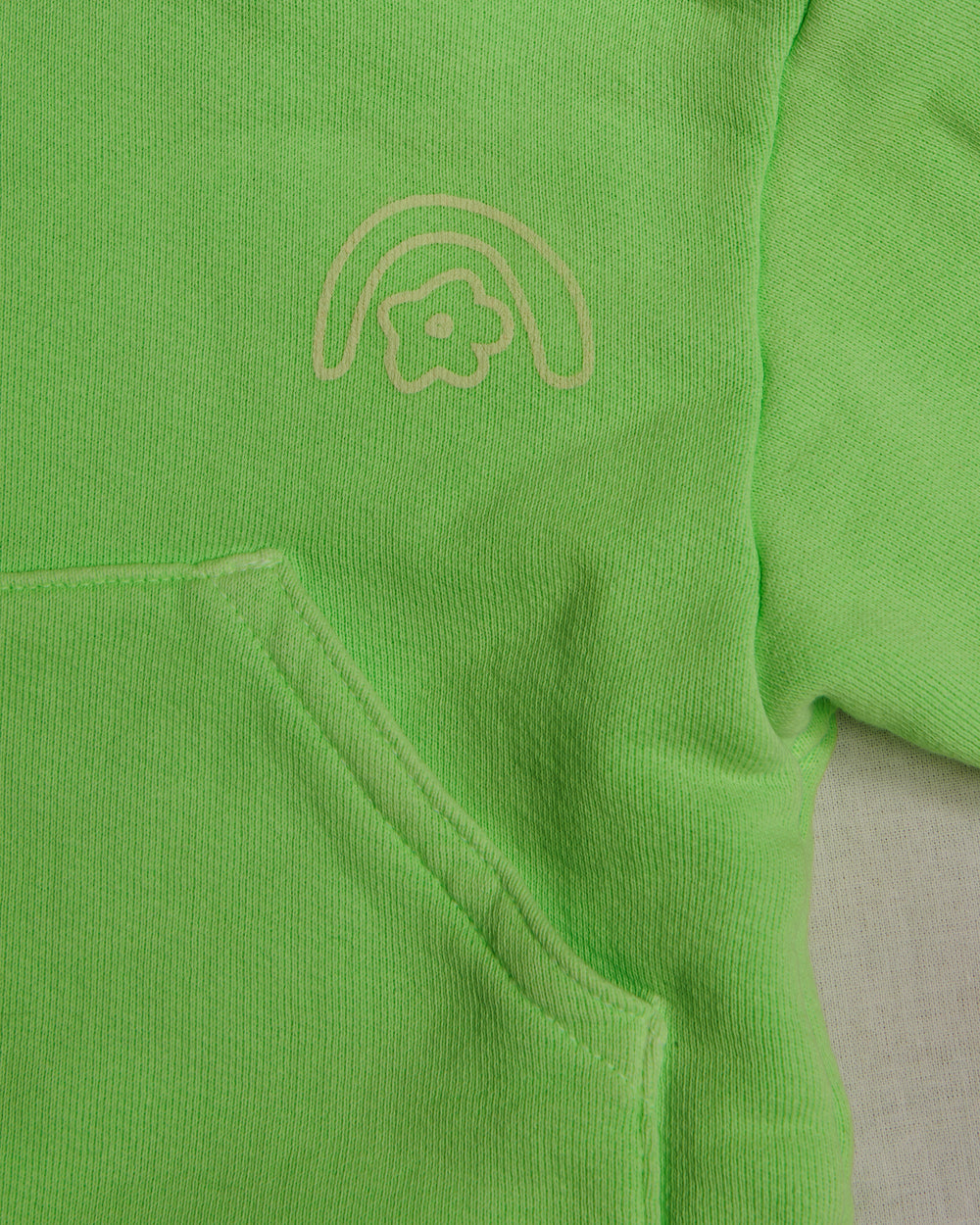 Sandy Liang x Two Bridges Neon Green Hoodie