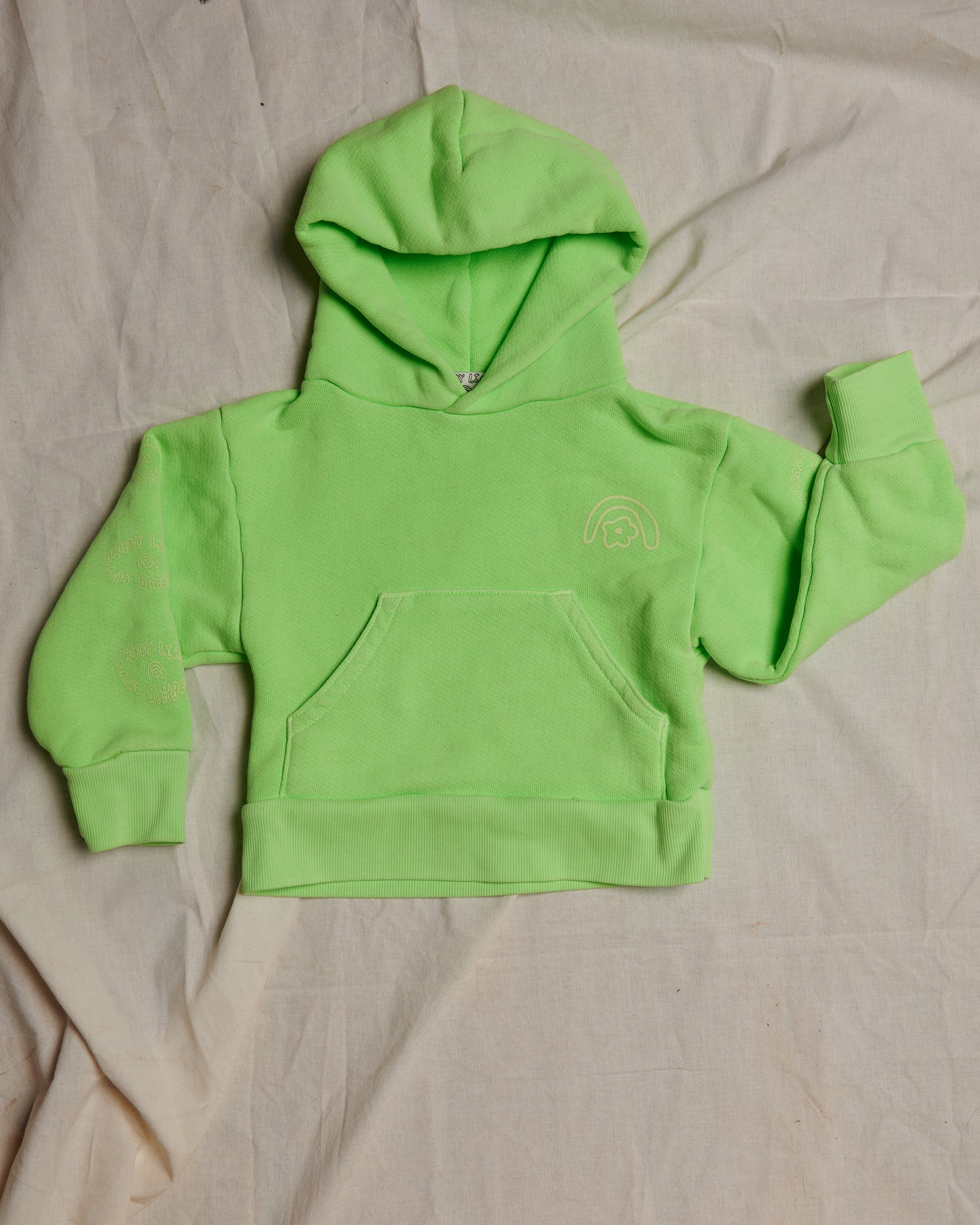 Sandy Liang x Two Bridges Neon Green Hoodie