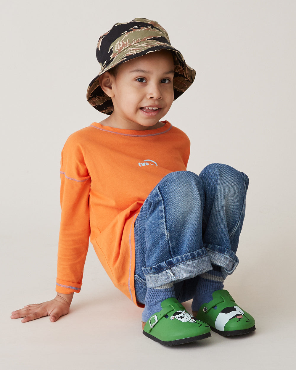 Claude Bucket Hat in Green Tiger Camo