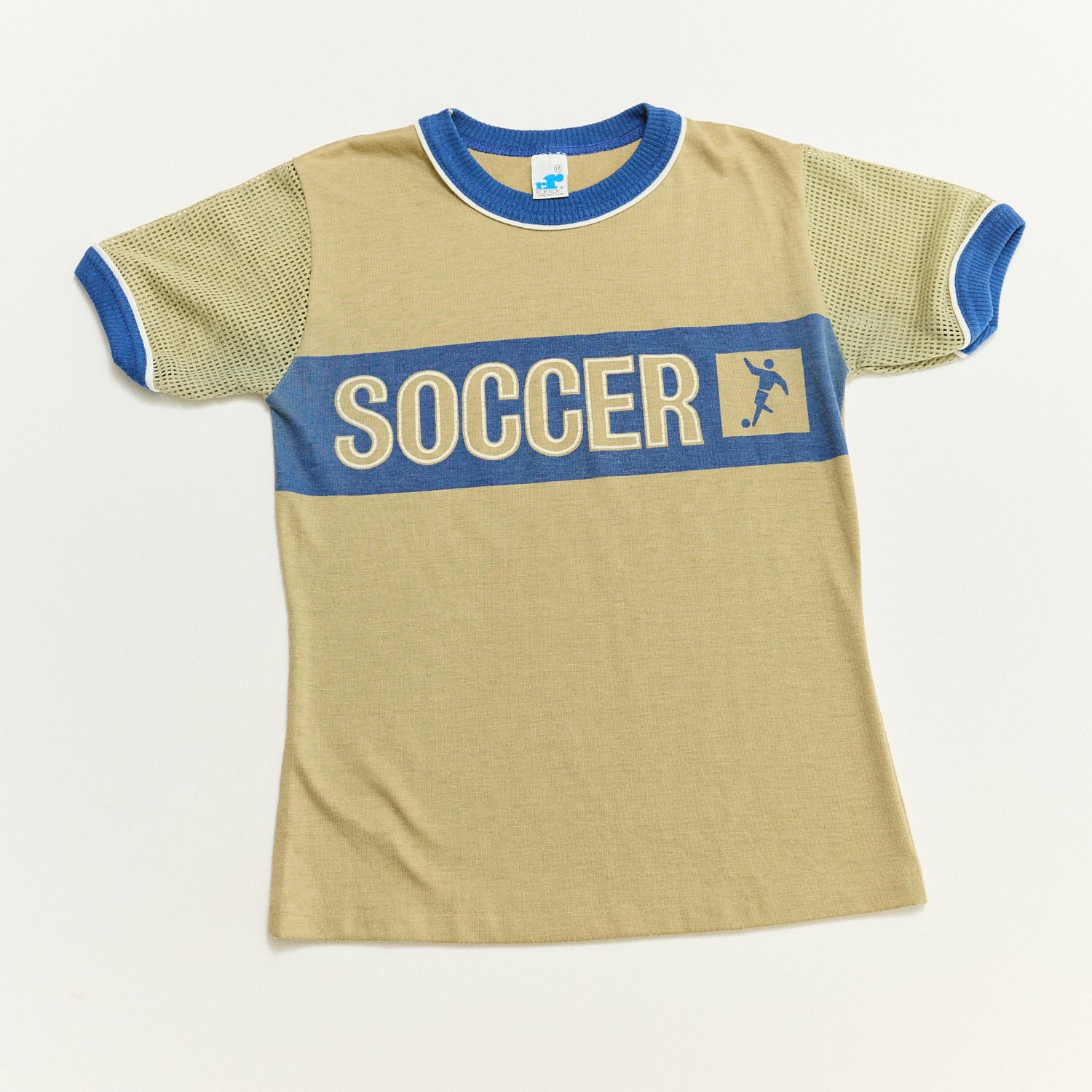 Soccer Ringer Tee 80s - Size 6/7