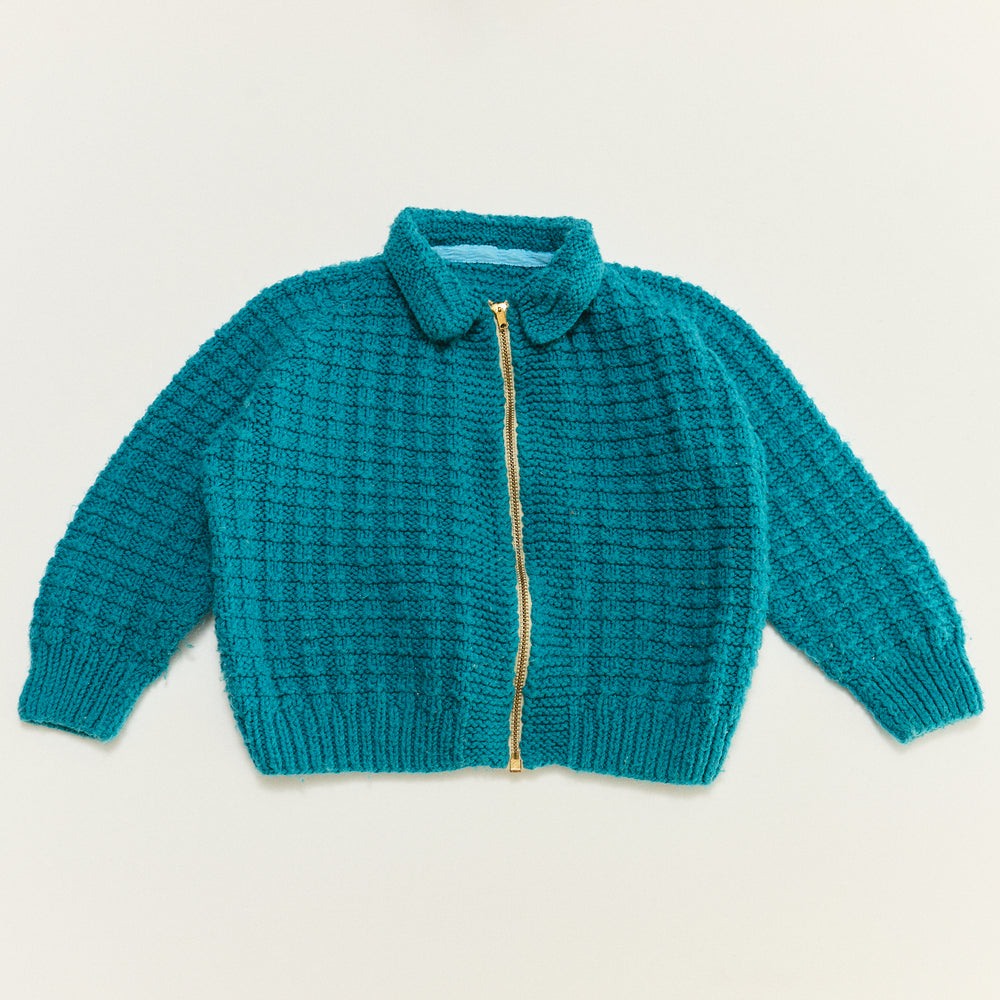 Vintage Zip Up Cardigan - Size 5/6
