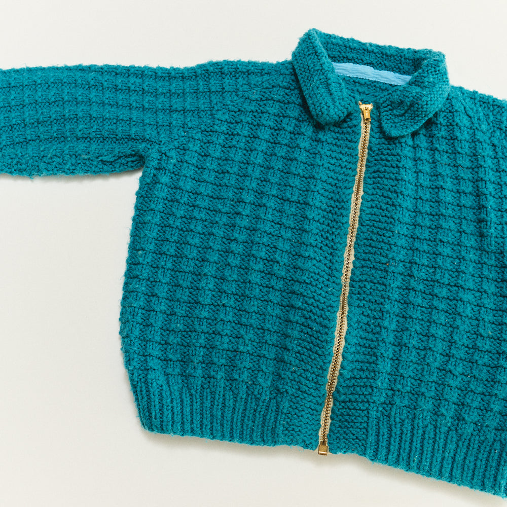 Vintage Zip Up Cardigan - Size 5/6