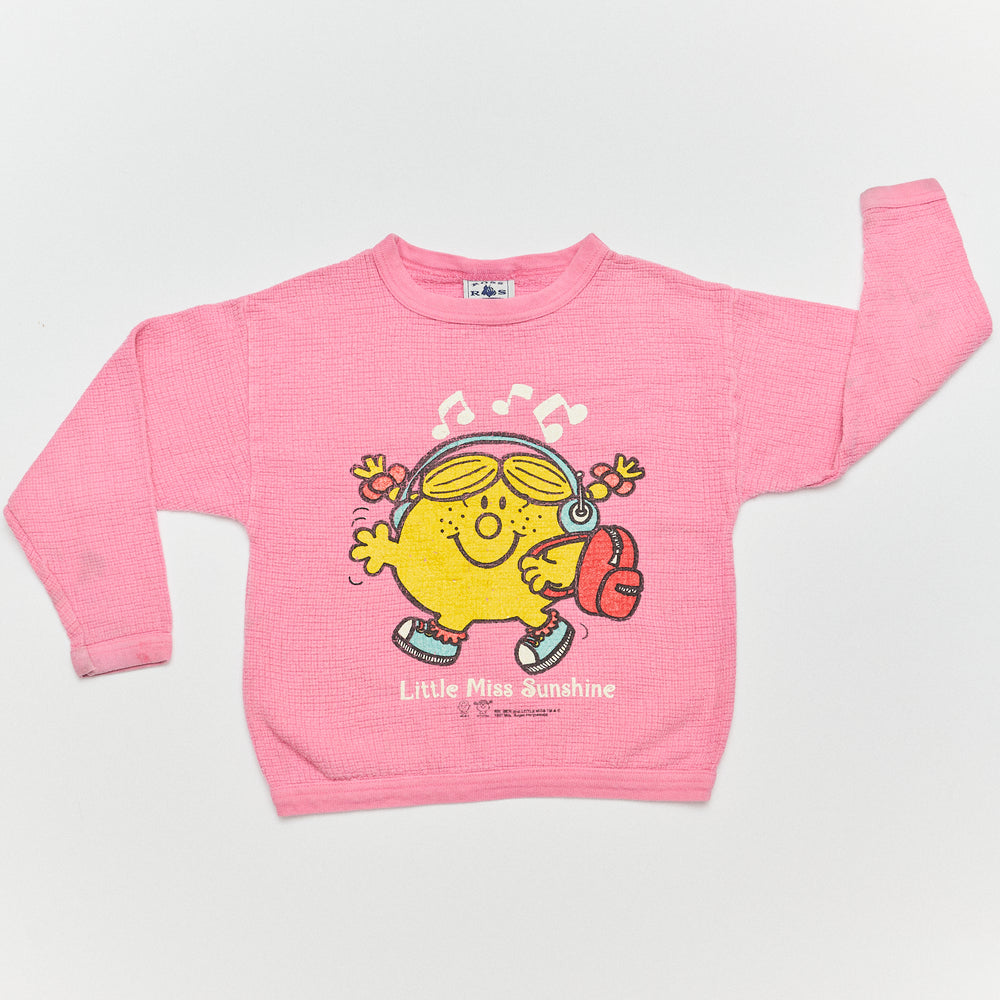 Little Miss Sunshine 90s Waffle Crewneck - Size 5/6