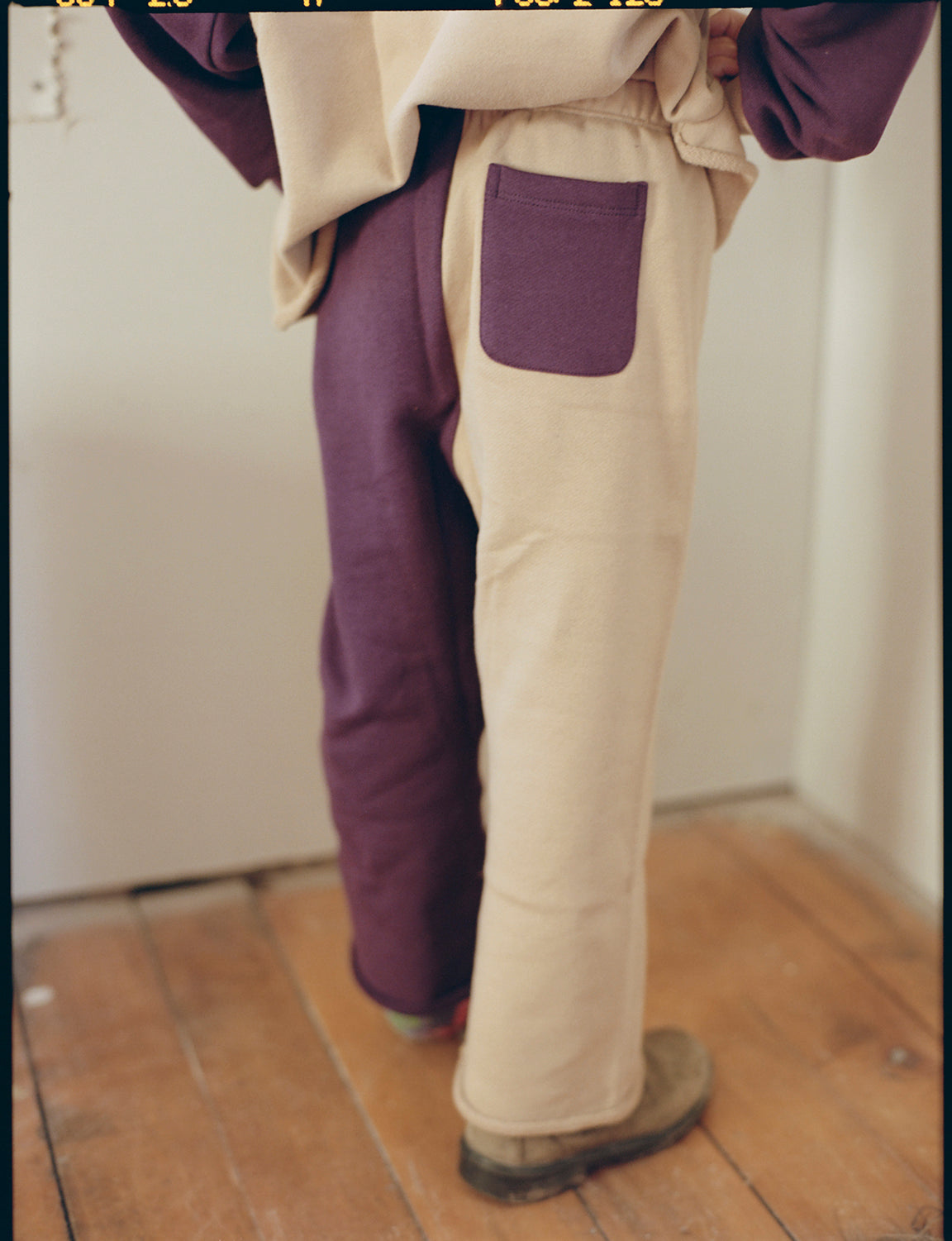 Ollie Sweatpants in Purple and Beige
